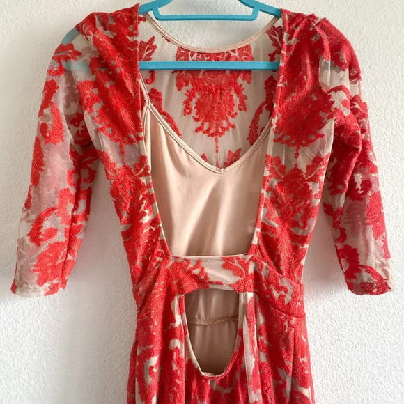 For Love & Lemons San Marcos Embroidered Red Dress - Picture 10 of 16